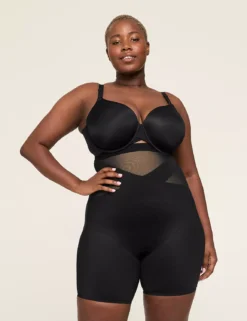 Level 3 Contouring High-Waist Thigh Shaper Black -Lanebryant Shop 230747 0000006395