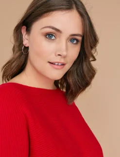 Open Hoop Earrings 3-Pack Silver Tone 8 Open Hoop Earrings 3-Pack Silver Tone -Lanebryant Shop 353161 0000005253 alt3