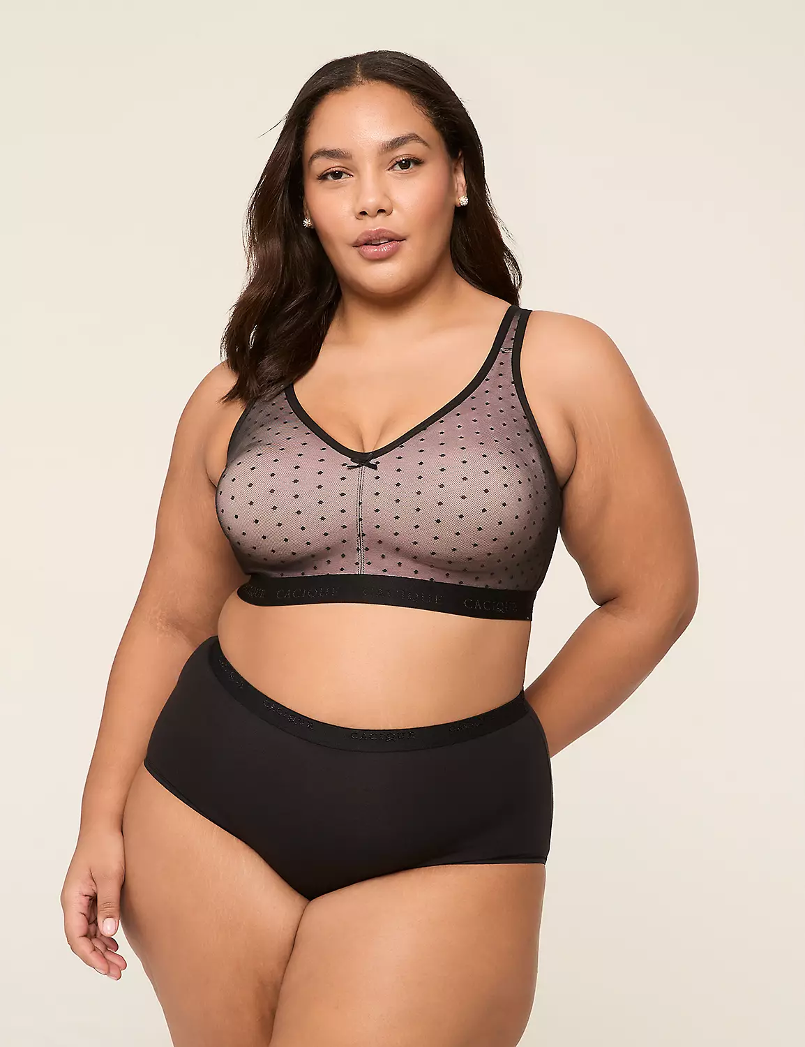 Cotton Unlined No-Wire Bra Black 6 Cotton Unlined No-Wire Bra Black - Image 4