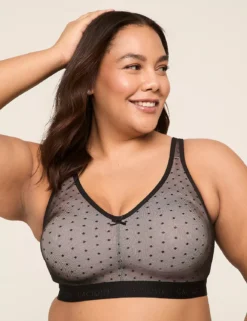 Cotton Unlined No-Wire Bra Black 8 Cotton Unlined No-Wire Bra Black -Lanebryant Shop 355619 0000006395 alt2