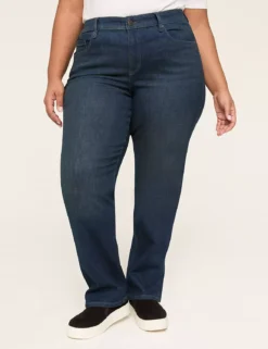 Signature Fit Straight Leg Jean Dark Denim 7 Signature Fit Straight Leg Jean Dark Denim -Lanebryant Shop 357266 0000012008