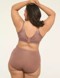 Invisible Lace Backsmoother Lightly Lined Full Coverage Bra Deep Taupe