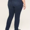 Tighter Tummy Fit High-Rise Straight Jean Dark Denim 2 Tighter Tummy Fit High-Rise Straight Jean Dark Denim -Lanebryant Shop 364571 0000012008 Back