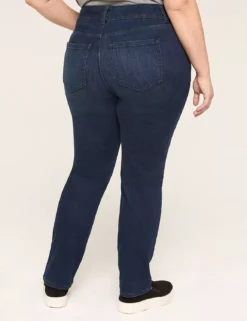 Tighter Tummy Fit High-Rise Straight Jean Dark Denim