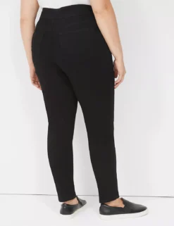 Pull-On High-Rise Sateen Jegging Black