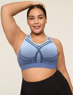 LIVI Wireless Medium-Impact Seamless Sports Bra Light Blue 7 LIVI Wireless Medium-Impact Seamless Sports Bra Light Blue -Lanebryant Shop 374768 0000008845