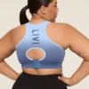 LIVI Wireless Medium-Impact Seamless Sports Bra Light Blue -Lanebryant Shop 374768 0000008845 Back
