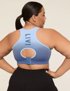 LIVI Wireless Medium-Impact Seamless Sports Bra Light Blue