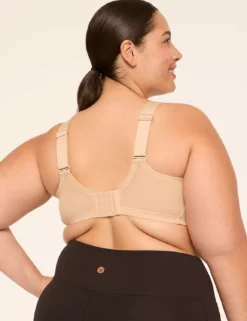 LIVI Wireless Medium-Impact Wicking Sports Bra Cafe Mocha
