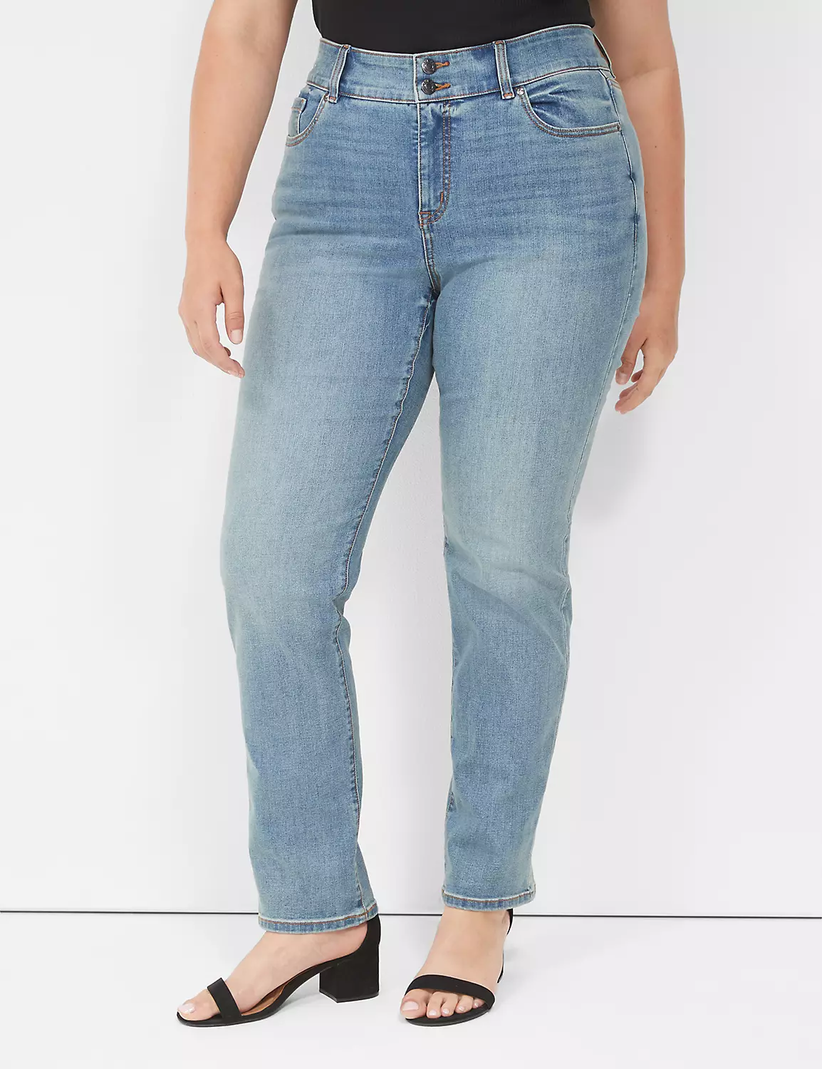 Tighter Tummy Fit High-Rise Straight Jean Medium Denim 6 Tighter Tummy Fit High-Rise Straight Jean Medium Denim - Image 4