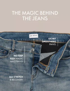 Tighter Tummy Fit High-Rise Straight Jean Medium Denim 8 Tighter Tummy Fit High-Rise Straight Jean Medium Denim -Lanebryant Shop 378120 0000012013 alt9