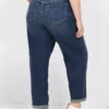 Boyfriend Fit Jean Dark Denim 2 Boyfriend Fit Jean Dark Denim -Lanebryant Shop 401103 0000012008 Back