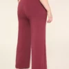 Journey High-Rise Wide Leg Pant Burgundy 1 Journey High-Rise Wide Leg Pant Burgundy -Lanebryant Shop 402117 0000008433 Back
