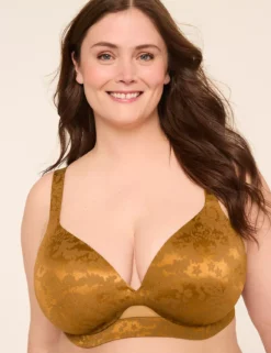 Comfort Bliss Lightly Lined Plunge Bra Gossamer Lace Bronze Brown 9 Comfort Bliss Lightly Lined Plunge Bra Gossamer Lace Bronze Brown -Lanebryant Shop 404604 0000114698