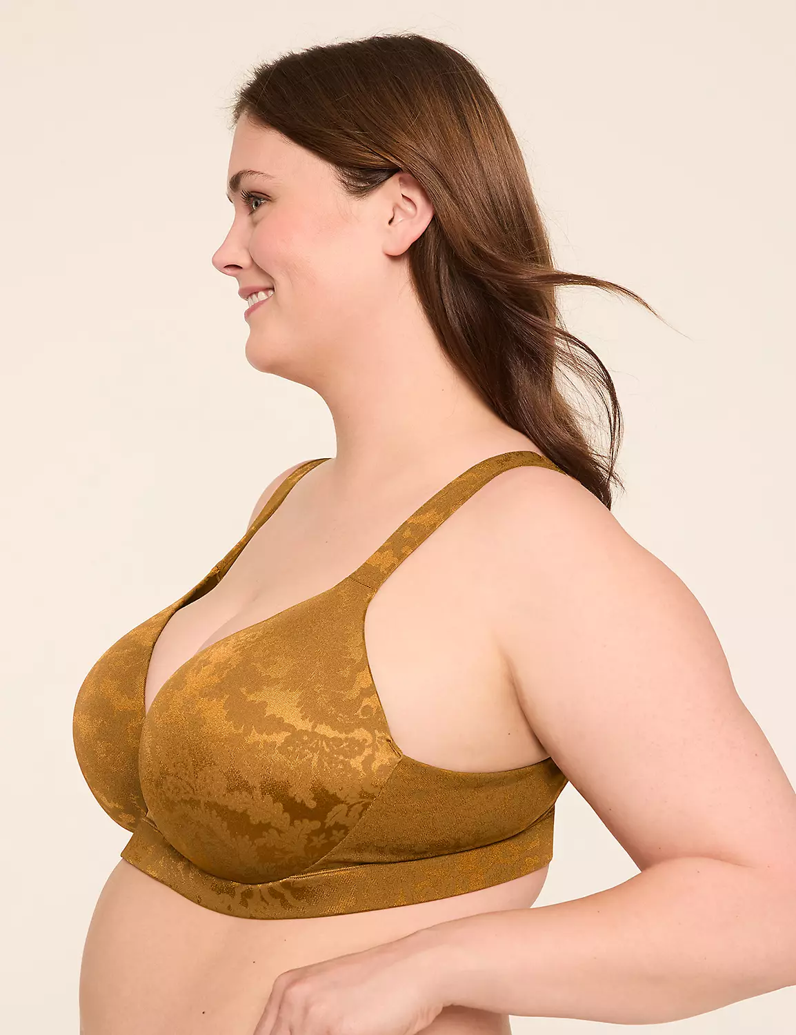 Comfort Bliss Lightly Lined Plunge Bra Gossamer Lace Bronze Brown 4 Comfort Bliss Lightly Lined Plunge Bra Gossamer Lace Bronze Brown - Image 2