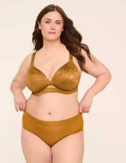 Comfort Bliss Lightly Lined Plunge Bra Gossamer Lace Bronze Brown 8 Comfort Bliss Lightly Lined Plunge Bra Gossamer Lace Bronze Brown -Lanebryant Shop 404604 0000114698 alt2