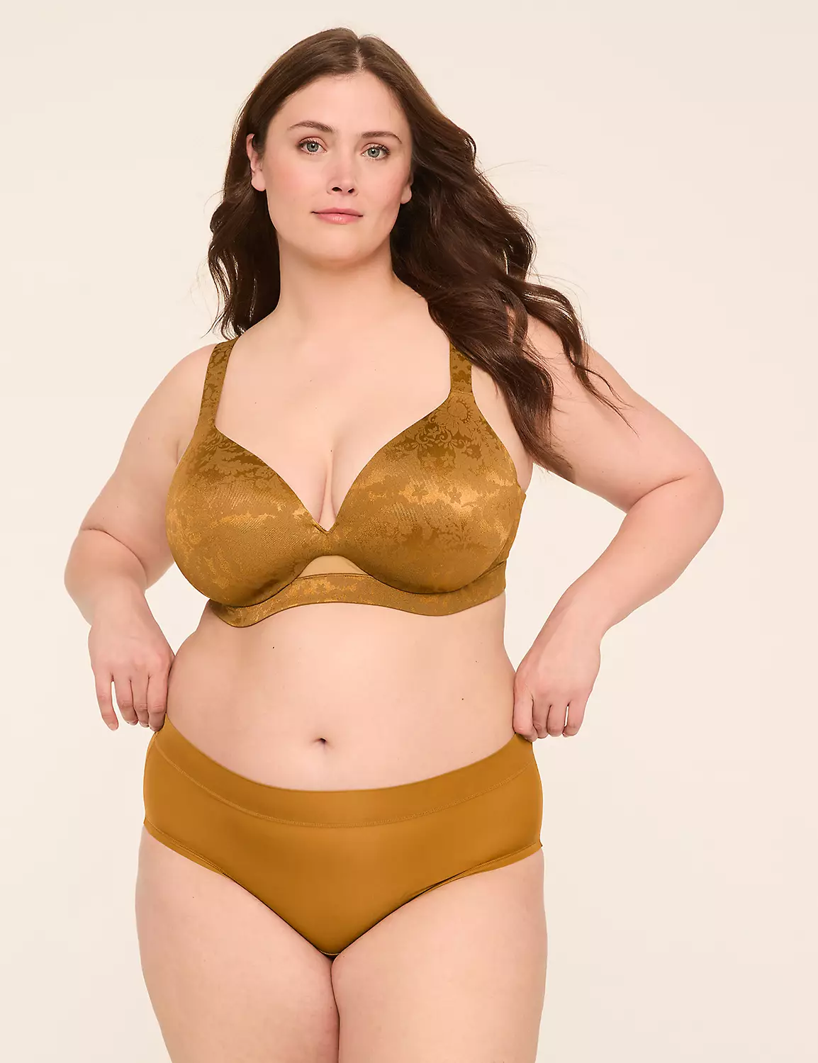 Comfort Bliss Lightly Lined Plunge Bra Gossamer Lace Bronze Brown 5 Comfort Bliss Lightly Lined Plunge Bra Gossamer Lace Bronze Brown - Image 3