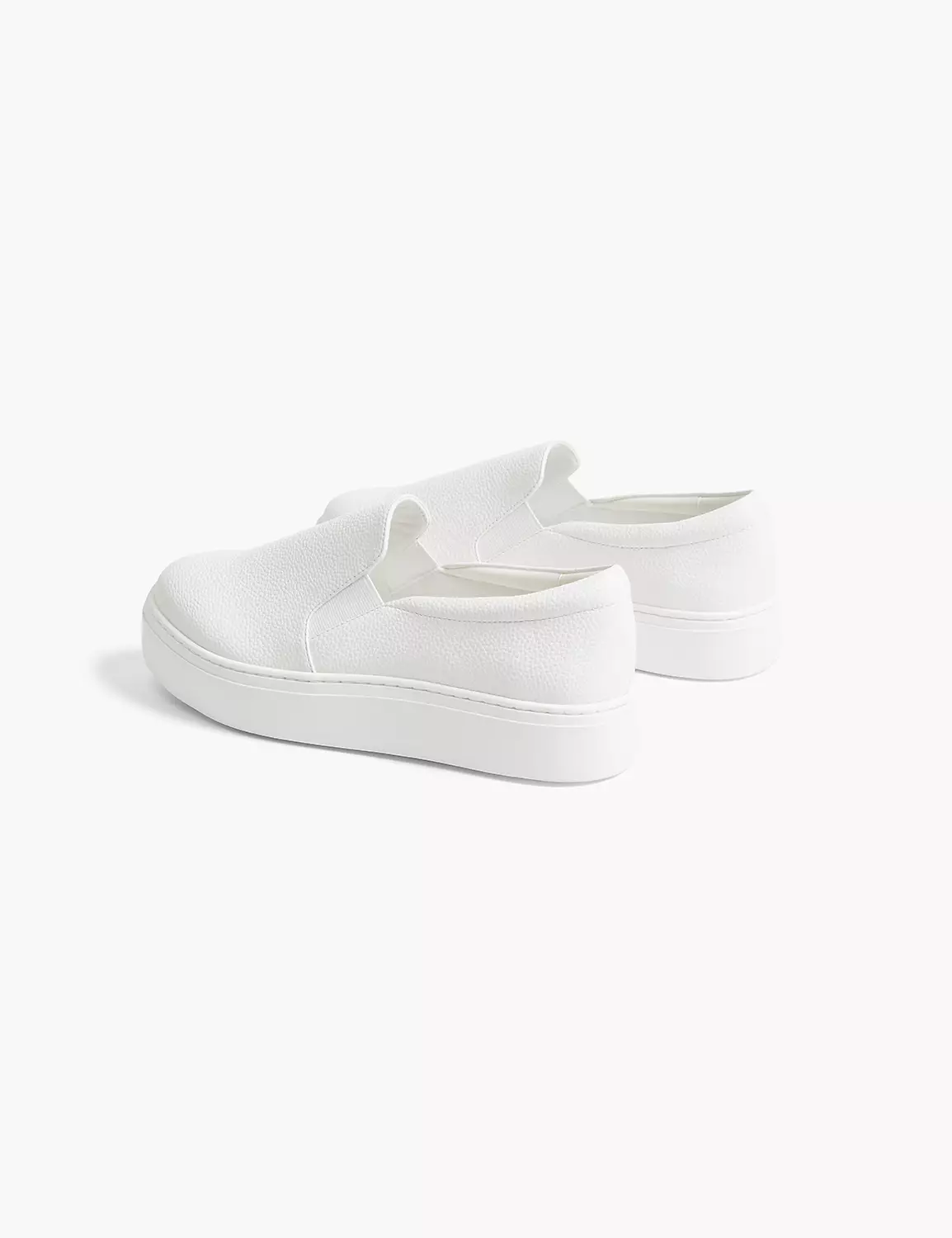Dream Cloud Slip-On Faux-Leather Platform Sneaker White 3 Dream Cloud Slip-On Faux-Leather Platform Sneaker White