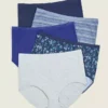 Cotton High-Waist Brief Panty - 5-Pack Ditsy Floral Pack -Lanebryant Shop 407384 0000115504