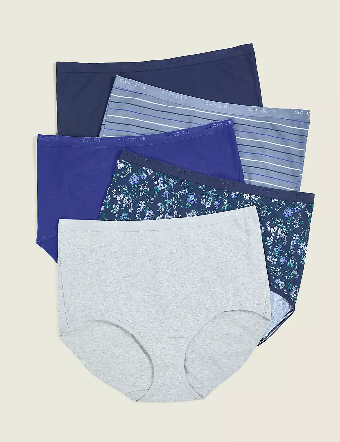 Cotton High-Waist Brief Panty - 5-Pack Ditsy Floral Pack 3 Cotton High-Waist Brief Panty - 5-Pack Ditsy Floral Pack