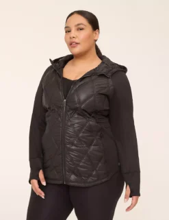 LIVI Quilted Hooded Performance Jacket Black 9 LIVI Quilted Hooded Performance Jacket Black -Lanebryant Shop 408332 0000081590