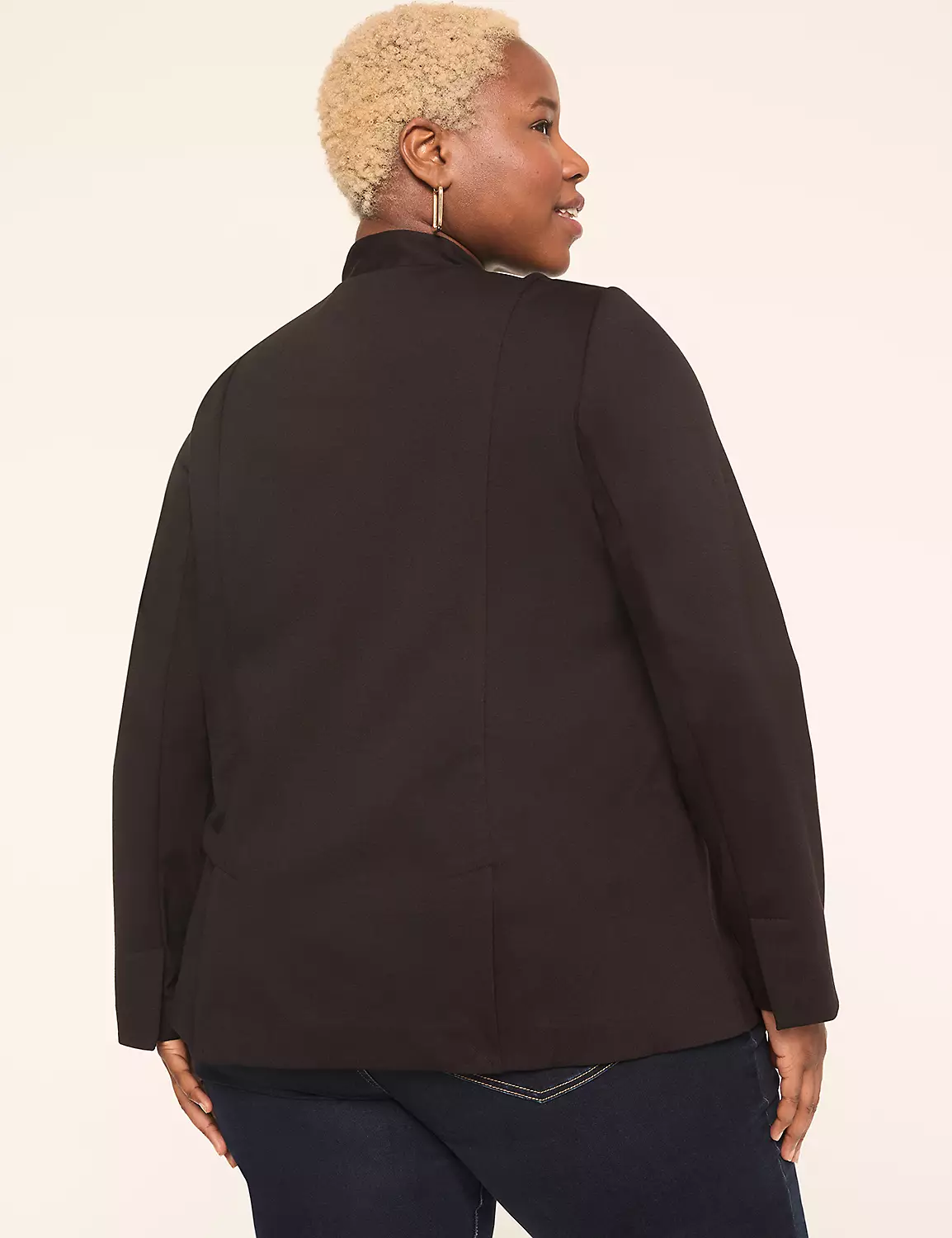 Ponte Twill Western Jacket Black 3 Ponte Twill Western Jacket Black