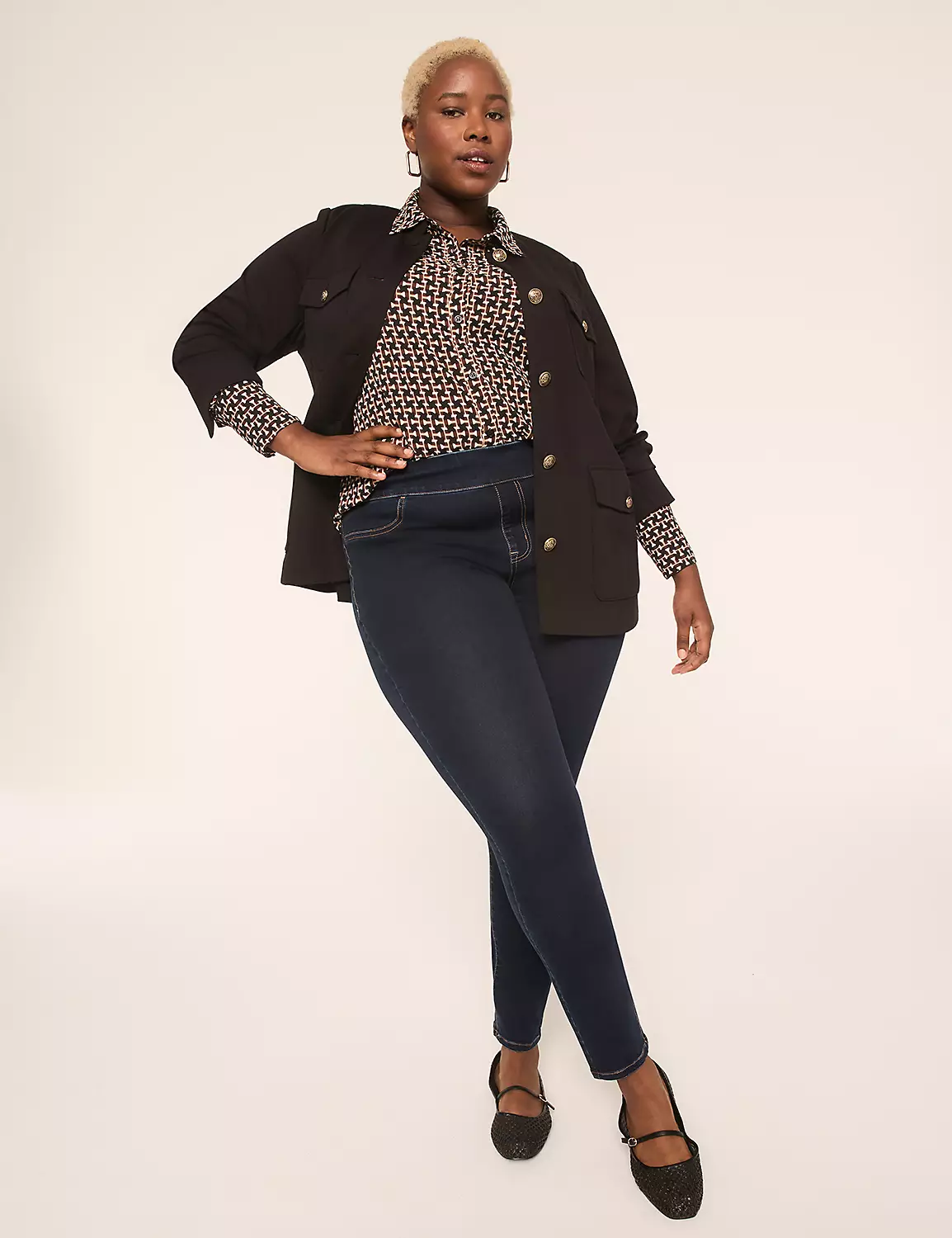 Ponte Twill Western Jacket Black 4 Ponte Twill Western Jacket Black - Image 2