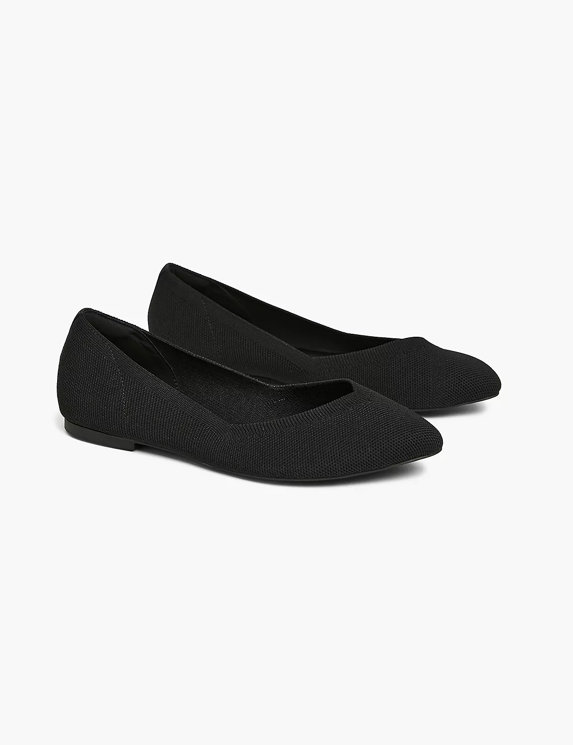 Dream Cloud Pointed Toe Knit Ballet Flat Black 4 Dream Cloud Pointed Toe Knit Ballet Flat Black - Image 2
