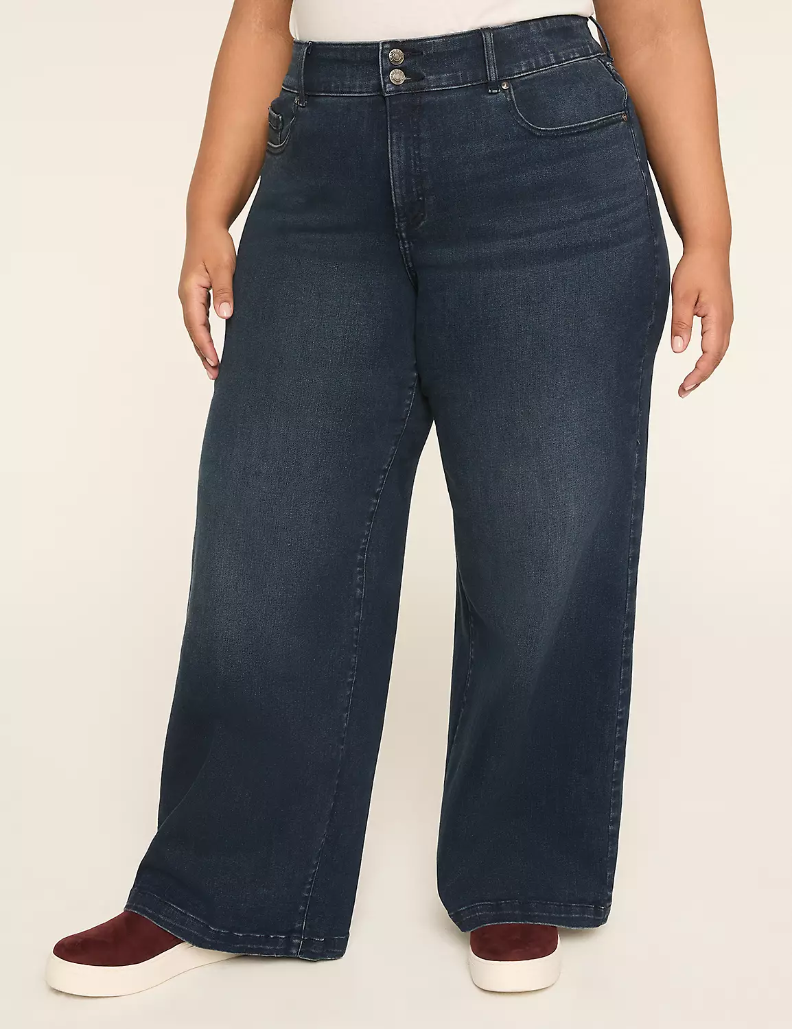 Tighter Tummy Fit High-Rise Wide Leg Jean Dark Denim 6 Tighter Tummy Fit High-Rise Wide Leg Jean Dark Denim - Image 4