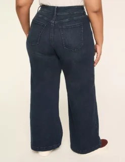 Tighter Tummy Fit High-Rise Wide Leg Jean Dark Denim