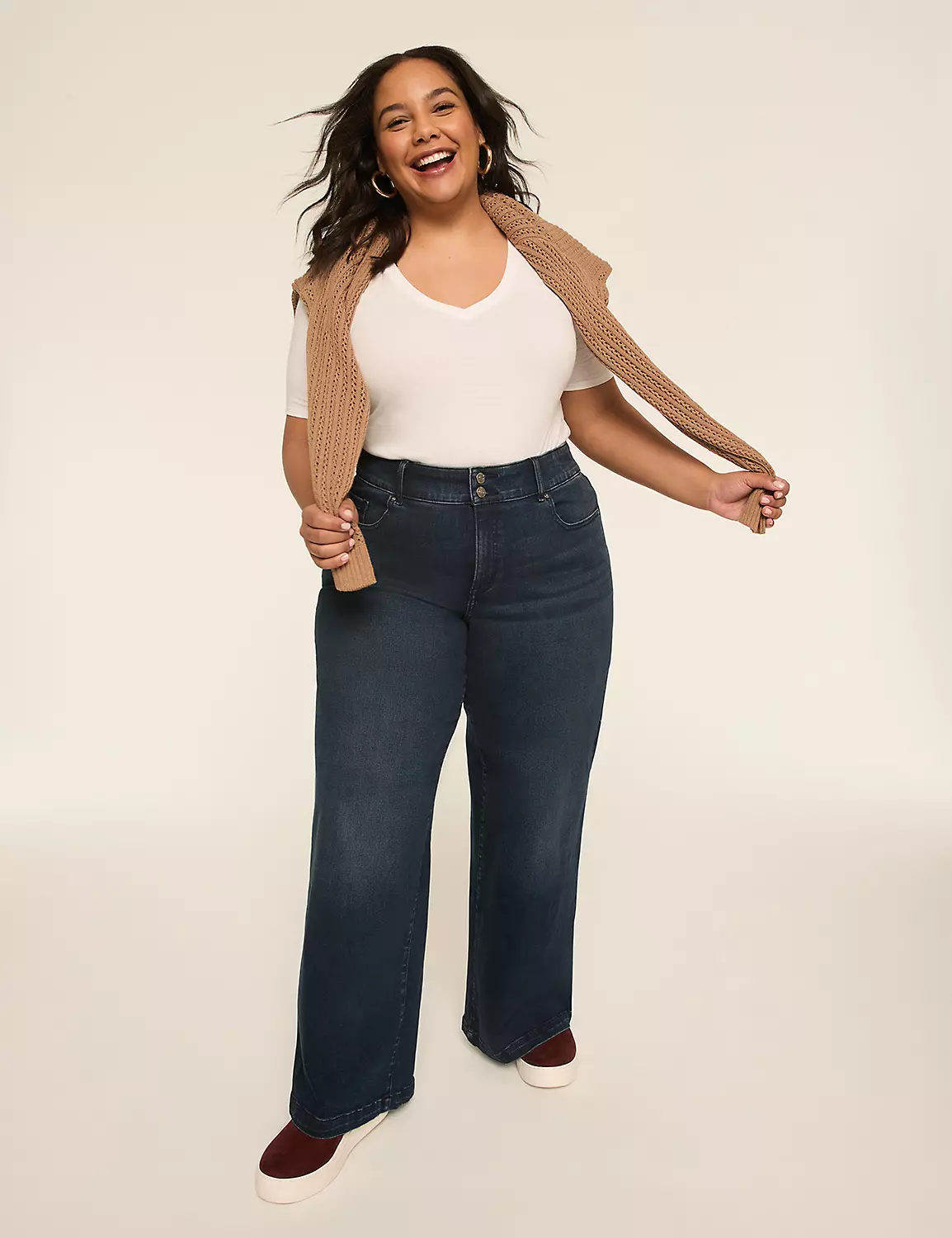 Tighter Tummy Fit High-Rise Wide Leg Jean Dark Denim 4 Tighter Tummy Fit High-Rise Wide Leg Jean Dark Denim - Image 2