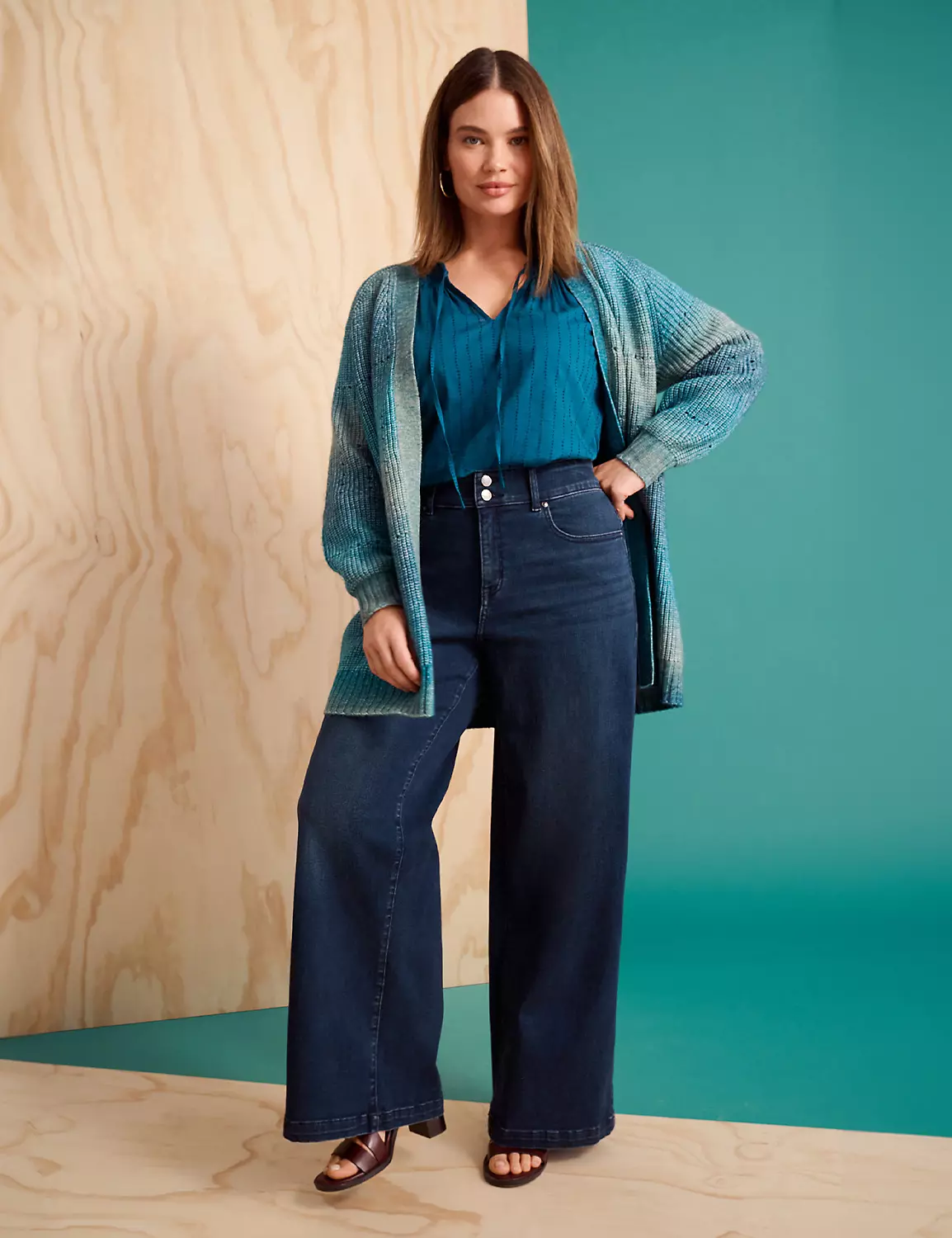 Tighter Tummy Fit High-Rise Wide Leg Jean Dark Denim 5 Tighter Tummy Fit High-Rise Wide Leg Jean Dark Denim - Image 3