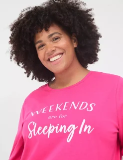 Comfy Cotton Top & Pant PJ Set Sleepin In 9 Comfy Cotton Top & Pant PJ Set Sleepin In -Lanebryant Shop 409230 0000112703 alt2