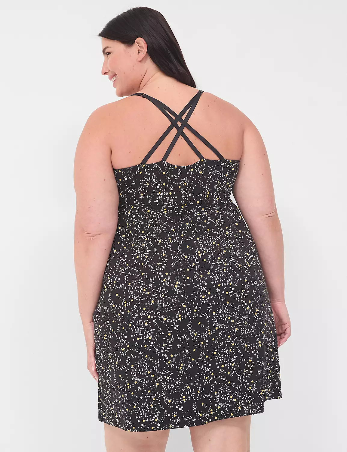 Comfy Cotton Lace-Trim Chemise Stargazer Black 3 Comfy Cotton Lace-Trim Chemise Stargazer Black