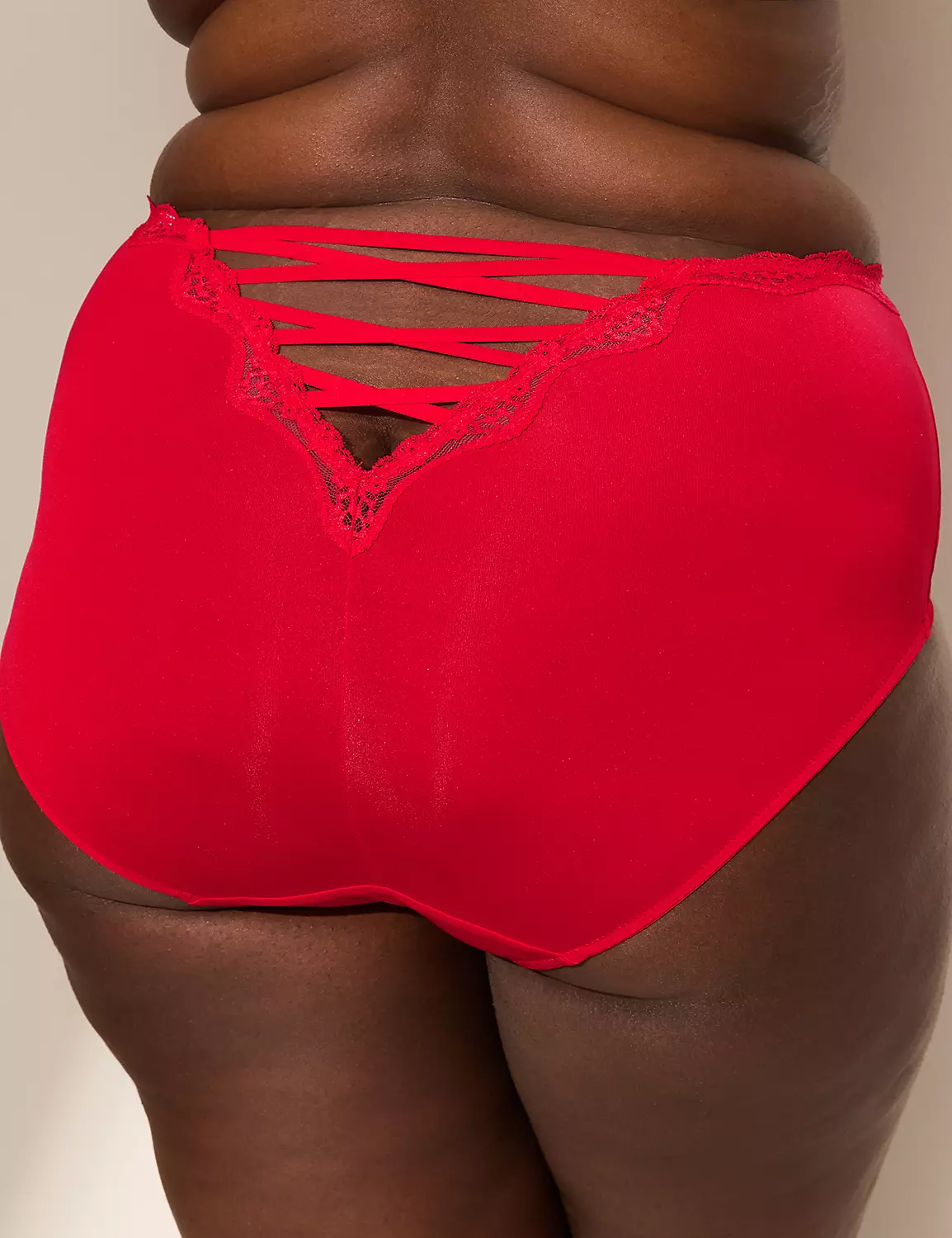 Lace-Trim Full Brief Panty Lychee 3 Lace-Trim Full Brief Panty Lychee