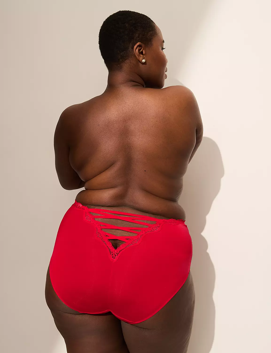 Lace-Trim Full Brief Panty Lychee 4 Lace-Trim Full Brief Panty Lychee - Image 2