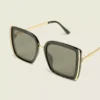 Goldtone Side-Detail Cateye Sunglasses Black 1 Goldtone Side-Detail Cateye Sunglasses Black -Lanebryant Shop 410302 0000113708