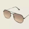 Black Metal Aviator Sunglasses Black 1 Black Metal Aviator Sunglasses Black -Lanebryant Shop 410308 0000113708
