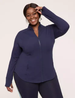 LIVI Soft Zip-Front Jacket Navy 7 LIVI Soft Zip-Front Jacket Navy -Lanebryant Shop 410310 0000028161