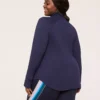 LIVI Soft Zip-Front Jacket Navy -Lanebryant Shop 410310 0000028161 Back