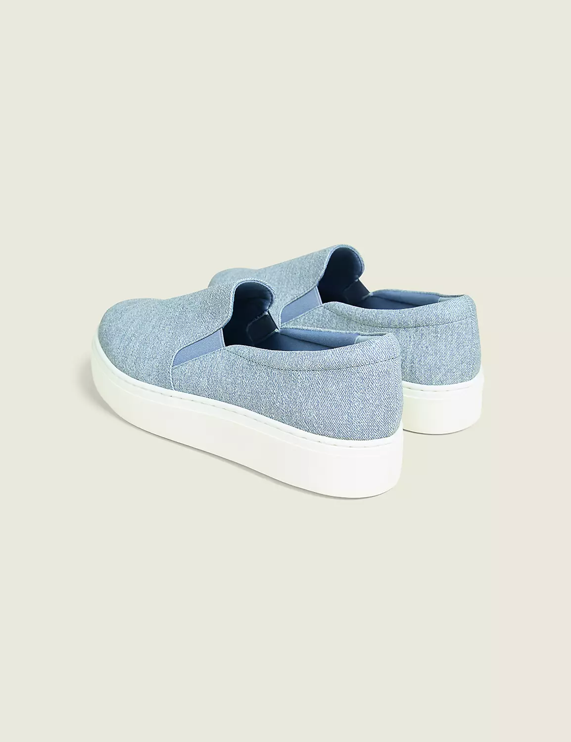 Dream Cloud Faux-Leather Slip-On Platform Sneaker Denim 3 Dream Cloud Faux-Leather Slip-On Platform Sneaker Denim