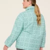 LIVI Full-Zip Reversible Puffer Jacket Seaside Mosaic 1 LIVI Full-Zip Reversible Puffer Jacket Seaside Mosaic -Lanebryant Shop 410434 0000113291 Back