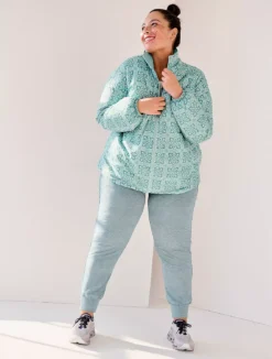 LIVI Full-Zip Reversible Puffer Jacket Seaside Mosaic -Lanebryant Shop 410434 0000113291 alt3