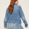 Classic Denim Jacket Medium Denim -Lanebryant Shop 410592 0000012013 Back