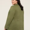 Oversized Twill Jacket Bronze Green 2 Oversized Twill Jacket Bronze Green -Lanebryant Shop 410623 0000009556 Back
