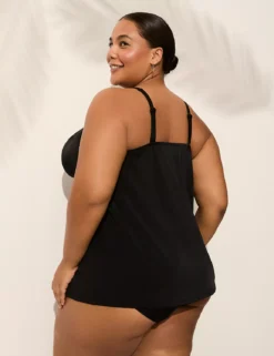 Underwire Balconette Tankini Top Black