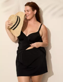 Underwire Balconette Tankini Top Black -Lanebryant Shop 410639 0000015738 alt7