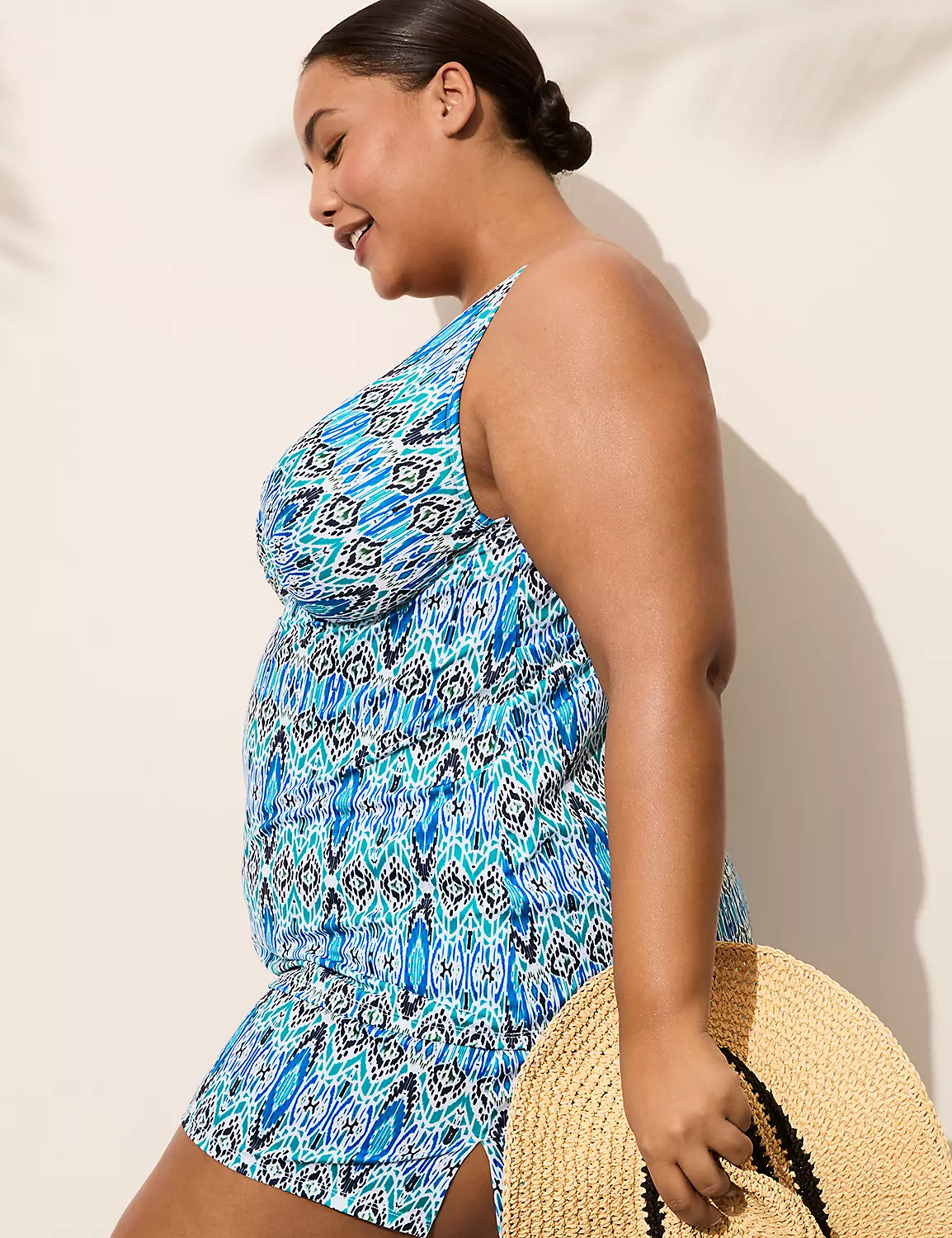 Underwire Knot-Front Tankini Top Lovely Ikat Freestyle 4 Underwire Knot-Front Tankini Top Lovely Ikat Freestyle - Image 2