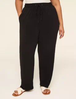 Matte Jersey Pull-On Ankle Pant Black 7 Matte Jersey Pull-On Ankle Pant Black -Lanebryant Shop 410678 0000113708