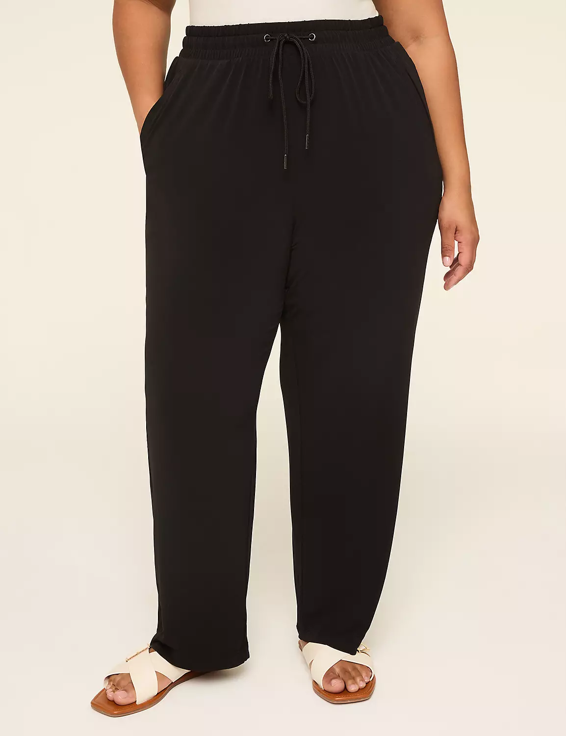 Matte Jersey Pull-On Ankle Pant Black 5 Matte Jersey Pull-On Ankle Pant Black - Image 3